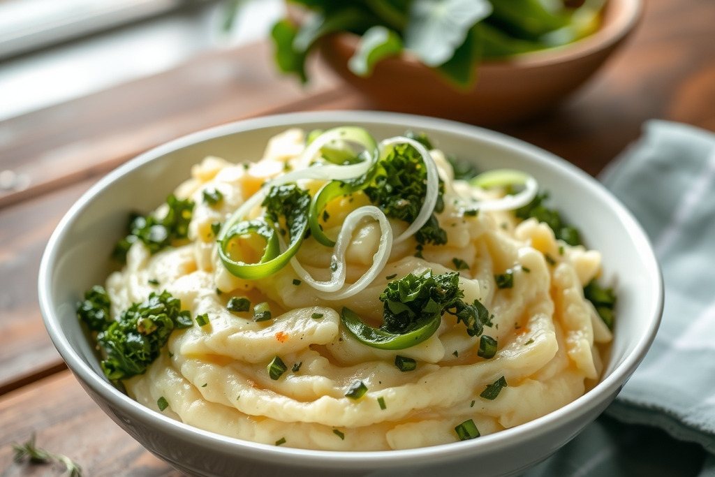 Colcannon – Traditional Irish Mashed Potatoes with Kale